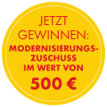 Jetzt mitmachen und mit etwas Glck 500 Euro Modernisierungszuschuss gewinnen