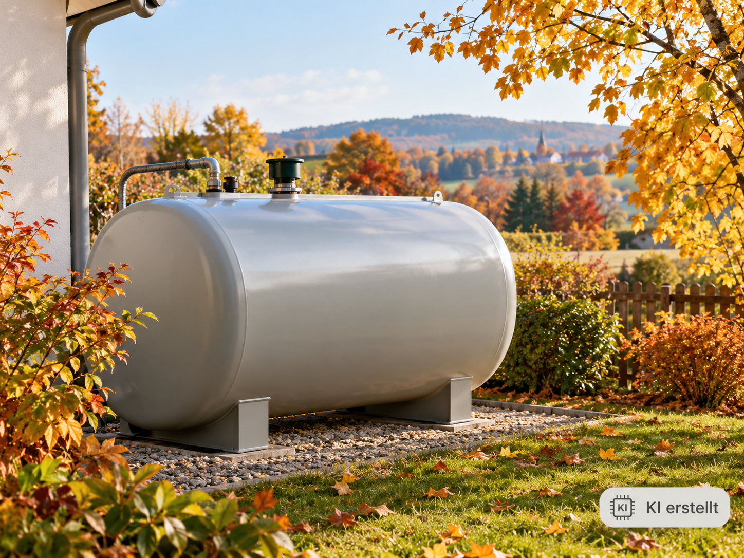 ChatGPT_Symbolbild f&uuml;r Heiz&ouml;ltank im Herbst