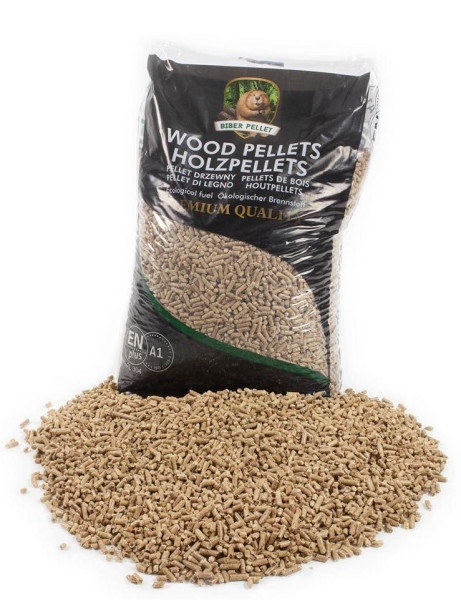 Biber Premium Holzpellets Pellets 1 Sack / 15 kg