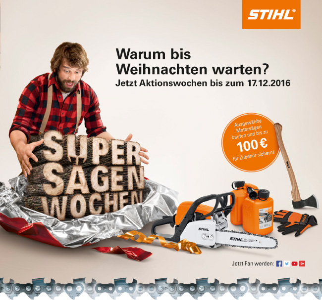 Kettensägen von STIHL - das passende Weihnachtsgeschenk