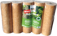 Runde Holzbriketts m. Loch / Palette