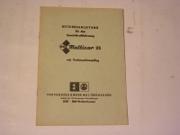 MULTICAR 25 / VORBAUSCHNEEPFLUG / 1981 / BE.