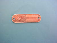 Blankotypenschild 7 x 2 cm