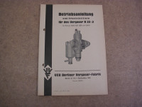 Vergaser Typ  N 22-2 / AWO 425 / BE. / EL. / 1956