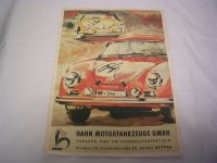Plakat - Porsche / Hahn Motorfahrzeuge