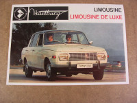 Prospekt Wartburg 353 Limo. / 1968