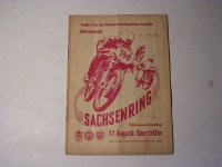 Rennprogramm / Sachsenring / 1958