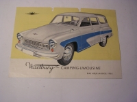 Prospekt Wartburg 311-Camping-Limousine / 1962