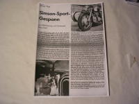 Testbericht Simson-Sport-Gespann/1960