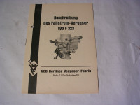 BE. /  Fallstromvergaser Typ F 323