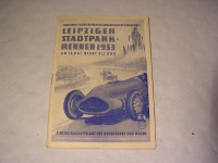 Rennprogramm Leipziger Stadt-Parkrennen 1953