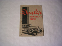 Dunlop Kontroll-Buch