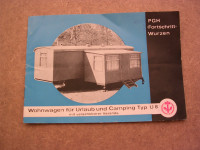 Prospekt Wohnwagen Typ U8 / 1968
