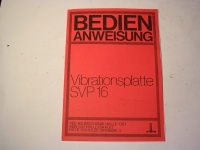 Vibrationsplatte SVP 16 / 1976 / BE.