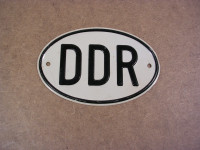 DDR-Blechschild