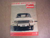 Straßenverkehr Heft 7/1966 / Der Neue Wartburg 1000