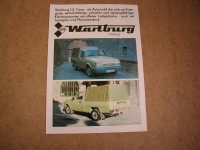 Prospekt Wartburg 1,3 Trans