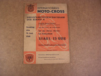 Programmheft Moto Cross / Alte Warth / 1960