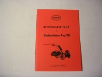 Dutz-Bodenfräse TYP 20/1956 /  BE.