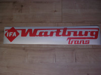 Schriftzug Wartburg-Trans / rot