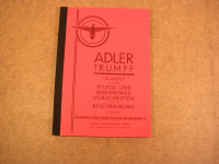 Handbuch Adler Trumpf / Mo. / 1935