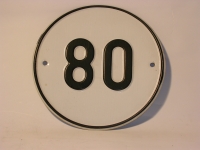 Blechschild 80 Kmh / Anhänger