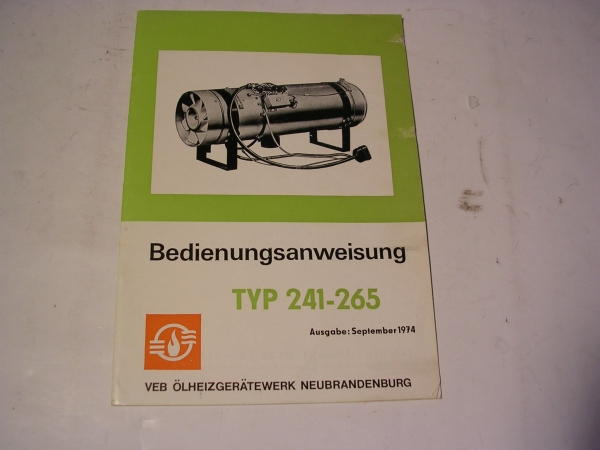 HEIZUNG TYP 241-265 / 1974 / BE.