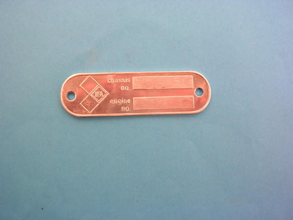 Blankotypenschild 7 x 2 cm