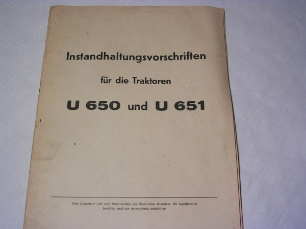 Traktor U 650 / U 651 / MO. / 1971