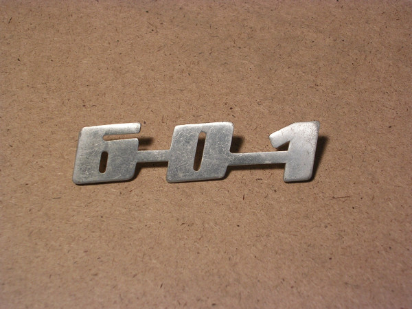 Schriftzug 601/ Aluminium