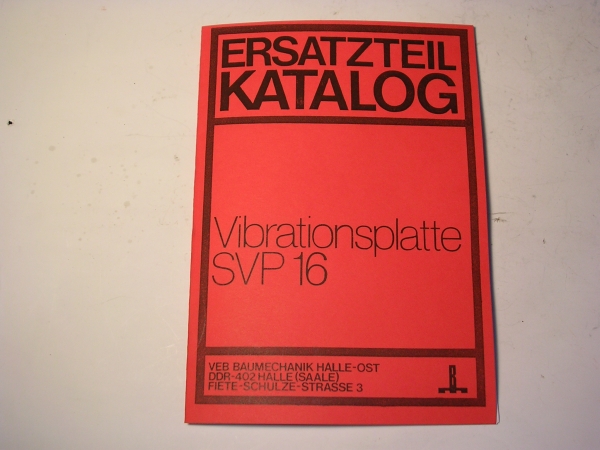 Vibrationsplatte  SVP 16 / 1976 / EL.