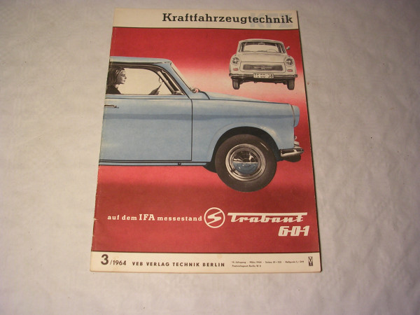 KFT Heft 3/1964 / Vorstellung Trabant/Star/Spatz/Wartburg Kombi