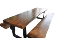 Tisch mit Design Eisenfuß, 170x90x75cm