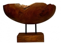 Schale Sawu mit Fuß 30cm x 30cm x 45cm