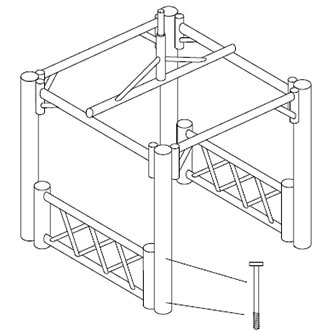 Balipavillon Aufbau Skizze Schritt 5