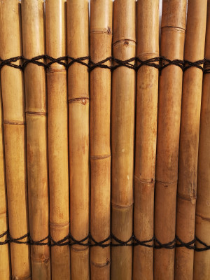 Bambus Sichtschutz, halbes Rohr, 200 cm hoch, 90 cm breit hell, Mindestbestellmenge: 5 Stück