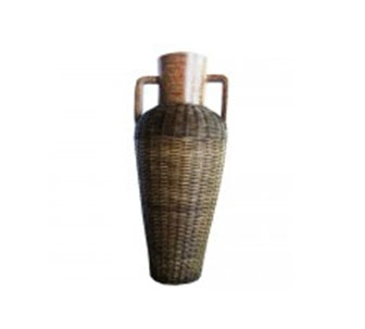 Vase mit Griffen Rattan 100cm