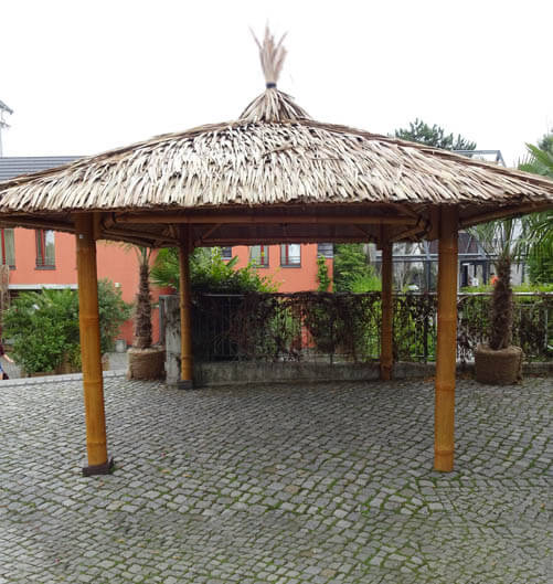 Bambus Pavillon, Gazebo 3,20 x 3,20 m ohne Seitenteile