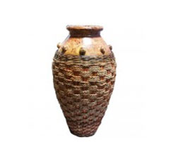 Vase mit Seegras 80cm