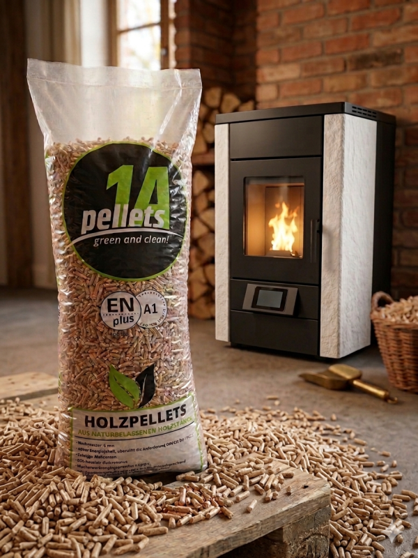 Holzpellets 1A, Einzelsack 15kg (Art. 9302)