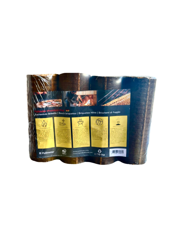 Pollmeier Holzbrikett, rund Buche, Einzelpack (Art. 9088)