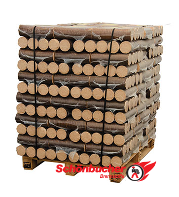 Greenheat Holzbriketts rund Buche/Eiche, Palette (Art. 989)