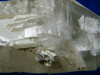 Doppelender-Bergkristallstufe mit Orthoklas aus Norwegen