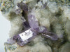 Amethystkristalle auf Chalcedon von Sardinien