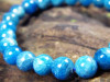 Blaues Apatit Kugel Armband