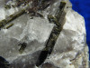Fenster-Bergkristall Stufe mit vielen Nebenkristallen