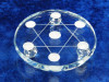 Geschliffenes Glas-Display, Basis, transparenter Kristallsockel
