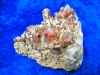 Bergkristall Stufe mit roten Kristallen aus Namibia