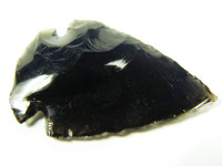 Pfeilspitze aus schwarzem Obsidian