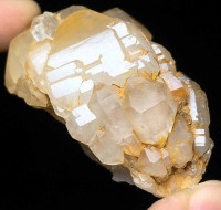 Bergkristall Elestial mit Golden Healer